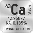 43ca isotope 43ca enriched 43ca abundance 43ca atomic mass 43ca