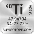 48ti isotope 48ti enriched 48ti abundance 48ti atomic mass 48ti