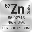 67zn isotope 67zn enriched 67zn abundance 67zn atomic mass 67zn
