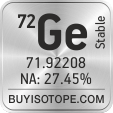 72ge isotope 72ge enriched 72ge abundance 72ge atomic mass 72ge