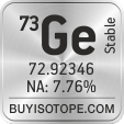73ge isotope 73ge enriched 73ge abundance 73ge atomic mass 73ge
