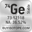 74ge isotope 74ge enriched 74ge abundance 74ge atomic mass 74ge