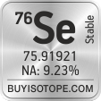 76se isotope 76se enriched 76se abundance 76se atomic mass 76se