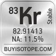 83kr isotope 83kr enriched 83kr abundance 83kr atomic mass 83kr