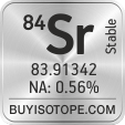 84sr isotope 84sr enriched 84sr abundance 84sr atomic mass 84sr