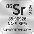 86sr isotope 86sr enriched 86sr abundance 86sr atomic mass 86sr