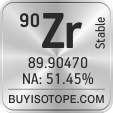 90zr isotope 90zr enriched 90zr abundance 90zr atomic mass 90zr