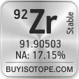 92zr isotope 92zr enriched 92zr abundance 92zr atomic mass 92zr