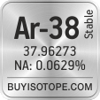 ar-38 isotope ar-38 enriched ar-38 abundance ar-38 atomic mass ar-38