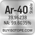 ar-40 isotope ar-40 enriched ar-40 abundance ar-40 atomic mass ar-40
