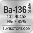 ba-136 isotope ba-136 enriched ba-136 abundance ba-136 atomic mass ba-136