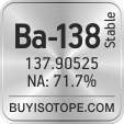ba-138 isotope ba-138 enriched ba-138 abundance ba-138 atomic mass ba-138