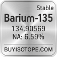 barium-135 isotope barium-135 enriched barium-135 abundance barium-135 atomic mass barium-135