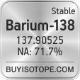 barium-138 isotope barium-138 enriched barium-138 abundance barium-138 atomic mass barium-138