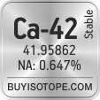 ca-42 isotope ca-42 enriched ca-42 abundance ca-42 atomic mass ca-42