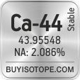 ca-44 isotope ca-44 enriched ca-44 abundance ca-44 atomic mass ca-44
