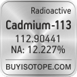 cadmium-113 isotope cadmium-113 enriched cadmium-113 abundance cadmium-113 atomic mass cadmium-113