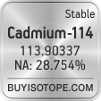cadmium-114 isotope cadmium-114 enriched cadmium-114 abundance cadmium-114 atomic mass cadmium-114