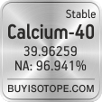 calcium-40 isotope calcium-40 enriched calcium-40 abundance calcium-40 atomic mass calcium-40