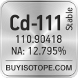 cd-111 isotope cd-111 enriched cd-111 abundance cd-111 atomic mass cd-111