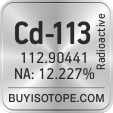 cd-113 isotope cd-113 enriched cd-113 abundance cd-113 atomic mass cd-113