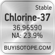 chlorine-37 isotope chlorine-37 enriched chlorine-37 abundance chlorine-37 atomic mass chlorine-37