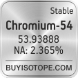 chromium-54 isotope chromium-54 enriched chromium-54 abundance chromium-54 atomic mass chromium-54