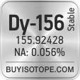 dy-156 isotope dy-156 enriched dy-156 abundance dy-156 atomic mass dy-156