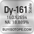 dy-161 isotope dy-161 enriched dy-161 abundance dy-161 atomic mass dy-161
