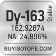 dy-163 isotope dy-163 enriched dy-163 abundance dy-163 atomic mass dy-163