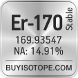 er-170 isotope er-170 enriched er-170 abundance er-170 atomic mass er-170