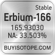erbium-166 isotope erbium-166 enriched erbium-166 abundance erbium-166 atomic mass erbium-166