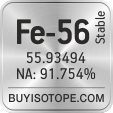 fe-56 isotope fe-56 enriched fe-56 abundance fe-56 atomic mass fe-56