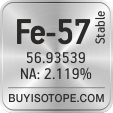 fe-57 isotope fe-57 enriched fe-57 abundance fe-57 atomic mass fe-57