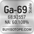 ga-69 isotope ga-69 enriched ga-69 abundance ga-69 atomic mass ga-69