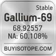 gallium-69 isotope gallium-69 enriched gallium-69 abundance gallium-69 atomic mass gallium-69
