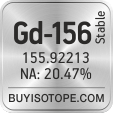 gd-156 isotope gd-156 enriched gd-156 abundance gd-156 atomic mass gd-156