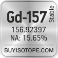 gd-157 isotope gd-157 enriched gd-157 abundance gd-157 atomic mass gd-157