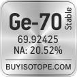 ge-70 isotope ge-70 enriched ge-70 abundance ge-70 atomic mass ge-70