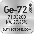 ge-72 isotope ge-72 enriched ge-72 abundance ge-72 atomic mass ge-72