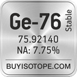ge-76 isotope ge-76 enriched ge-76 abundance ge-76 atomic mass ge-76