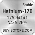 hafnium-176 isotope hafnium-176 enriched hafnium-176 abundance hafnium-176 atomic mass hafnium-176