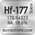 hf-177 isotope hf-177 enriched hf-177 abundance hf-177 atomic mass hf-177