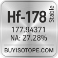 hf-178 isotope hf-178 enriched hf-178 abundance hf-178 atomic mass hf-178