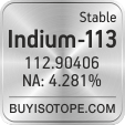 indium-113 isotope indium-113 enriched indium-113 abundance indium-113 atomic mass indium-113