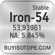 iron-54 isotope iron-54 enriched iron-54 abundance iron-54 atomic mass iron-54