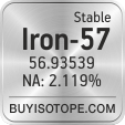 iron-57 isotope iron-57 enriched iron-57 abundance iron-57 atomic mass iron-57