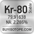 kr-80 isotope kr-80 enriched kr-80 abundance kr-80 atomic mass kr-80