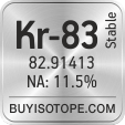 kr-83 isotope kr-83 enriched kr-83 abundance kr-83 atomic mass kr-83