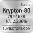 krypton-80 isotope krypton-80 enriched krypton-80 abundance krypton-80 atomic mass krypton-80